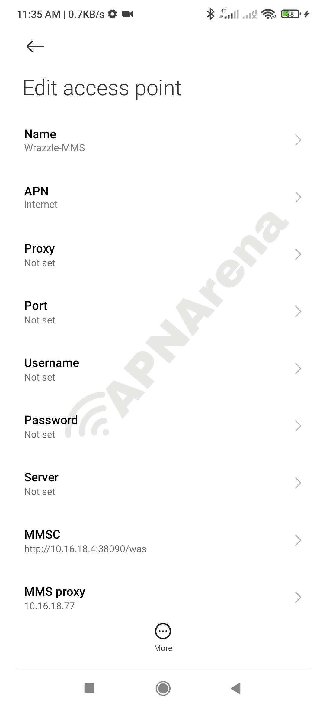 Wrazzle MMS Settings for Android